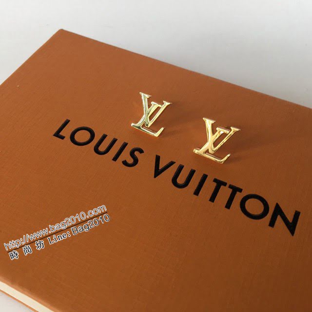 Louis Vuitton新款飾品 路易威登經典字母耳釘 LV玫瑰金銀色金色字母耳環  zglv2179